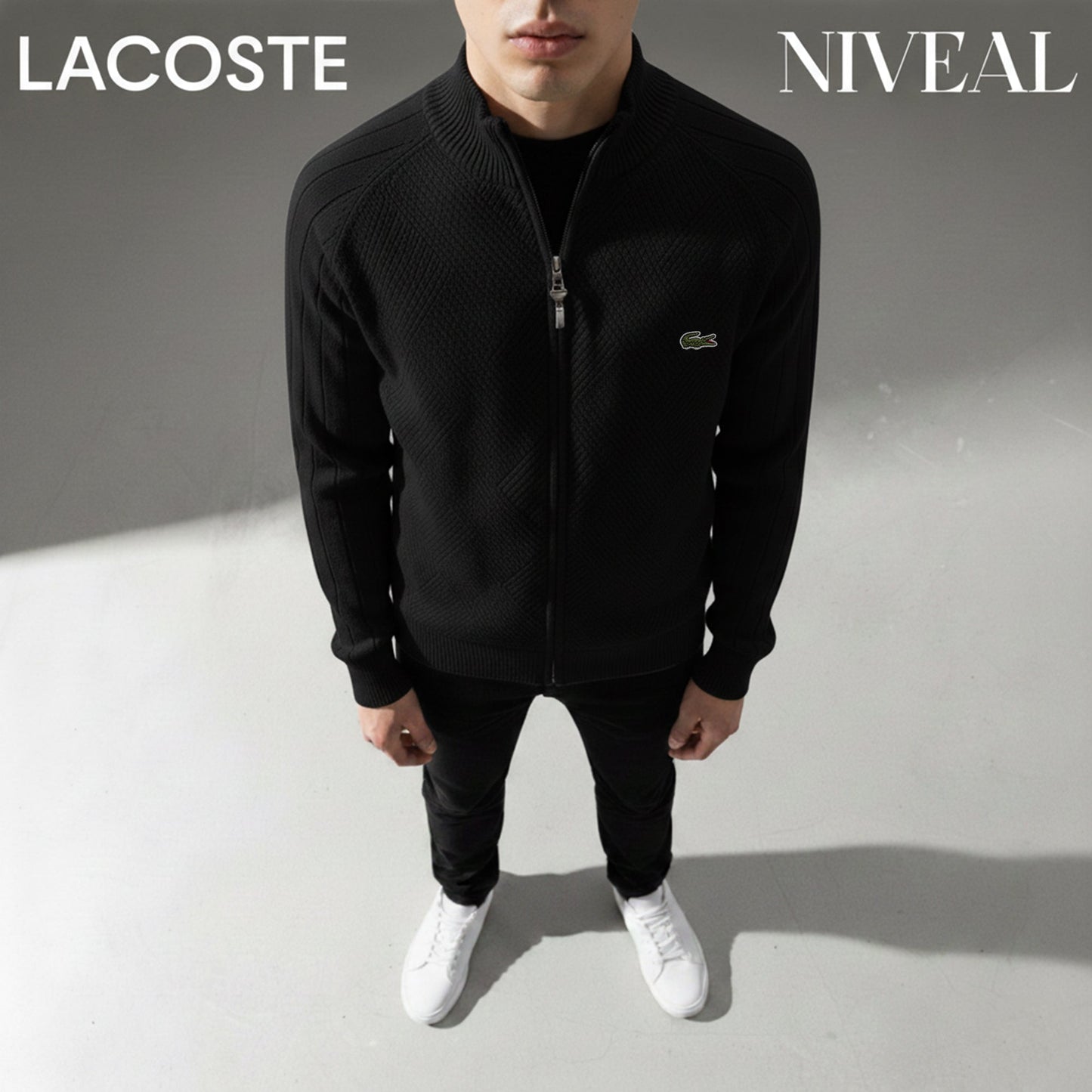 LC Heren Textured Zip-Up Trui