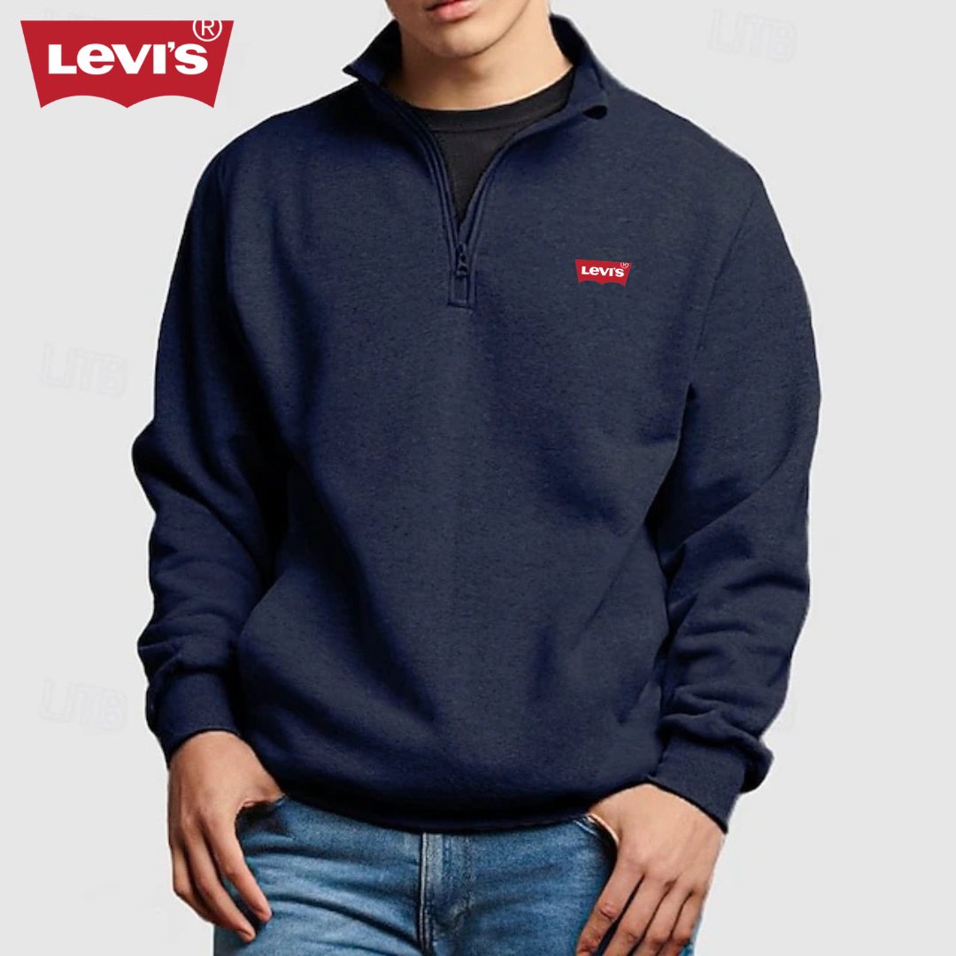 LV™ Heren Pullover Kwart Rits Sweatshirt