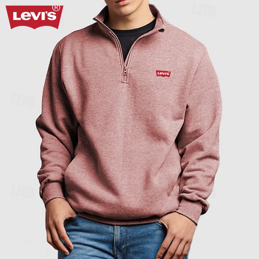 LV™ Heren Pullover Kwart Rits Sweatshirt