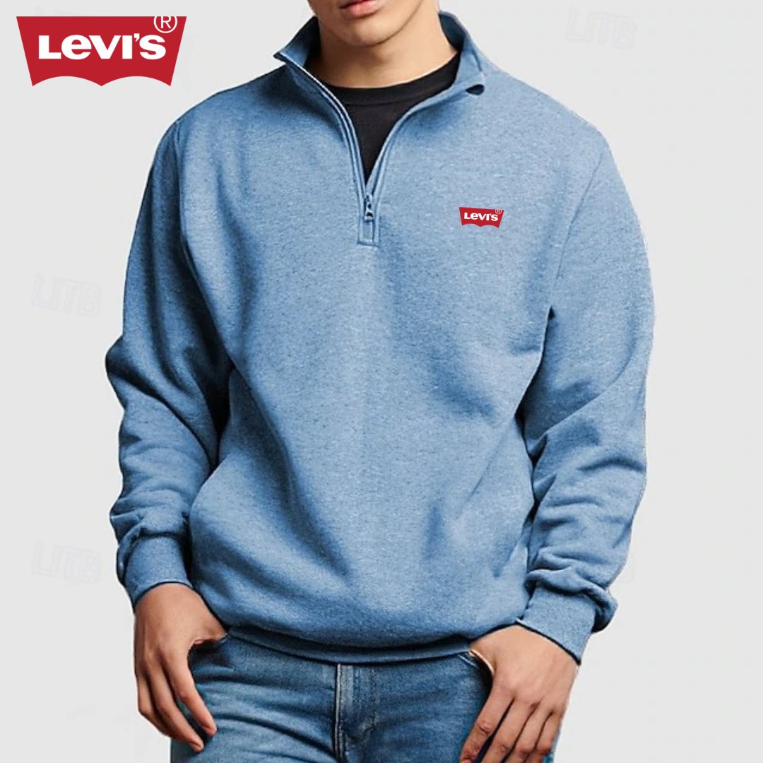 LV™ Heren Pullover Kwart Rits Sweatshirt