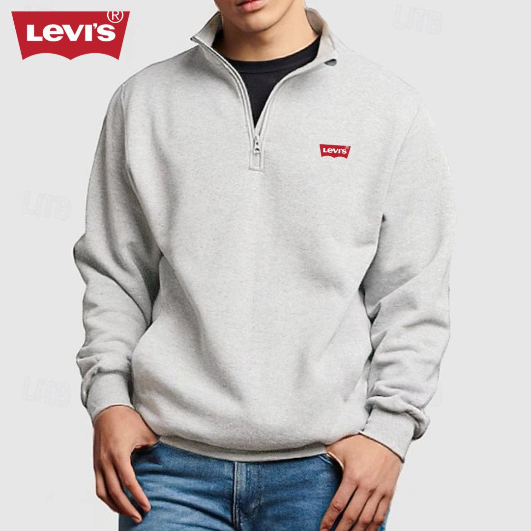 LV™ Heren Pullover Kwart Rits Sweatshirt