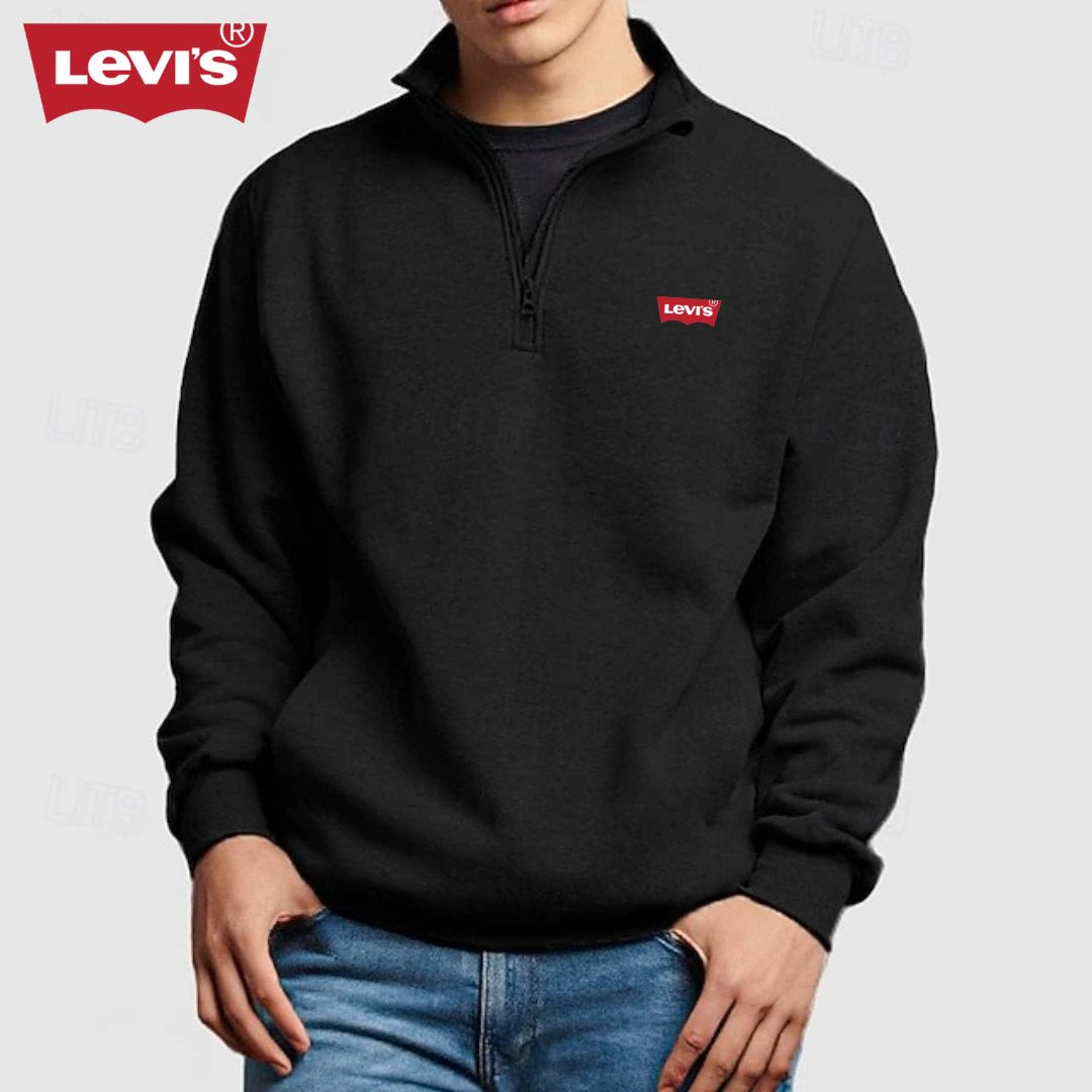 LV™ Heren Pullover Kwart Rits Sweatshirt