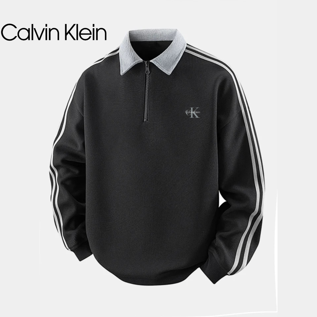 CK™ Contrasterende Strepen Sweatshirt met Rits