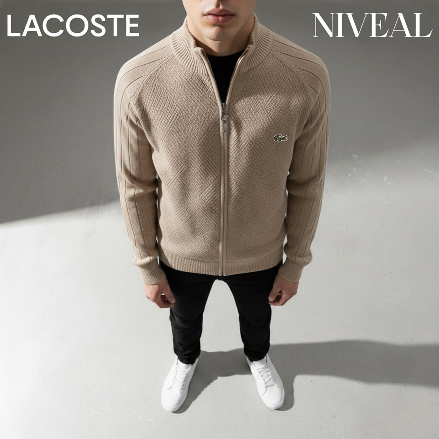 LC Heren Textured Zip-Up Trui