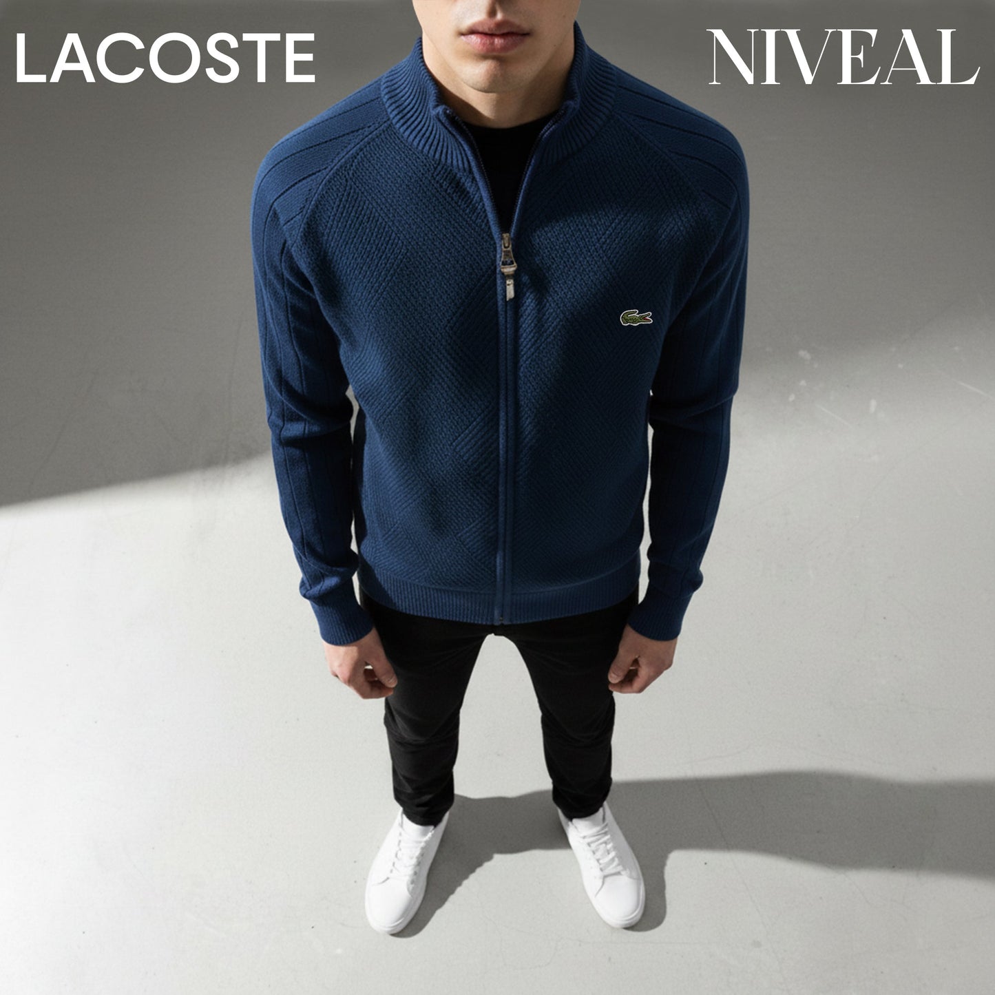 LC Heren Textured Zip-Up Trui