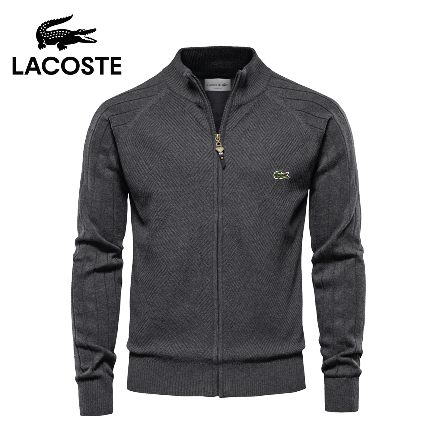 LC Heren Textured Zip-Up Trui